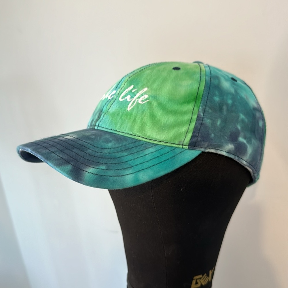 Sportsman Tie Dye Hippy Lake Life Boating Womenβs Ballcap Hat - Picture 2 of 6